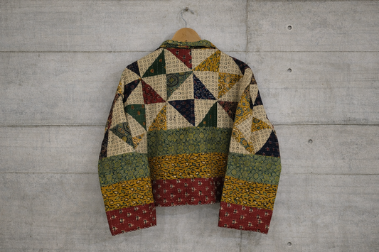 Reversible Ajrakh Patchwork Quilted Jacket 002