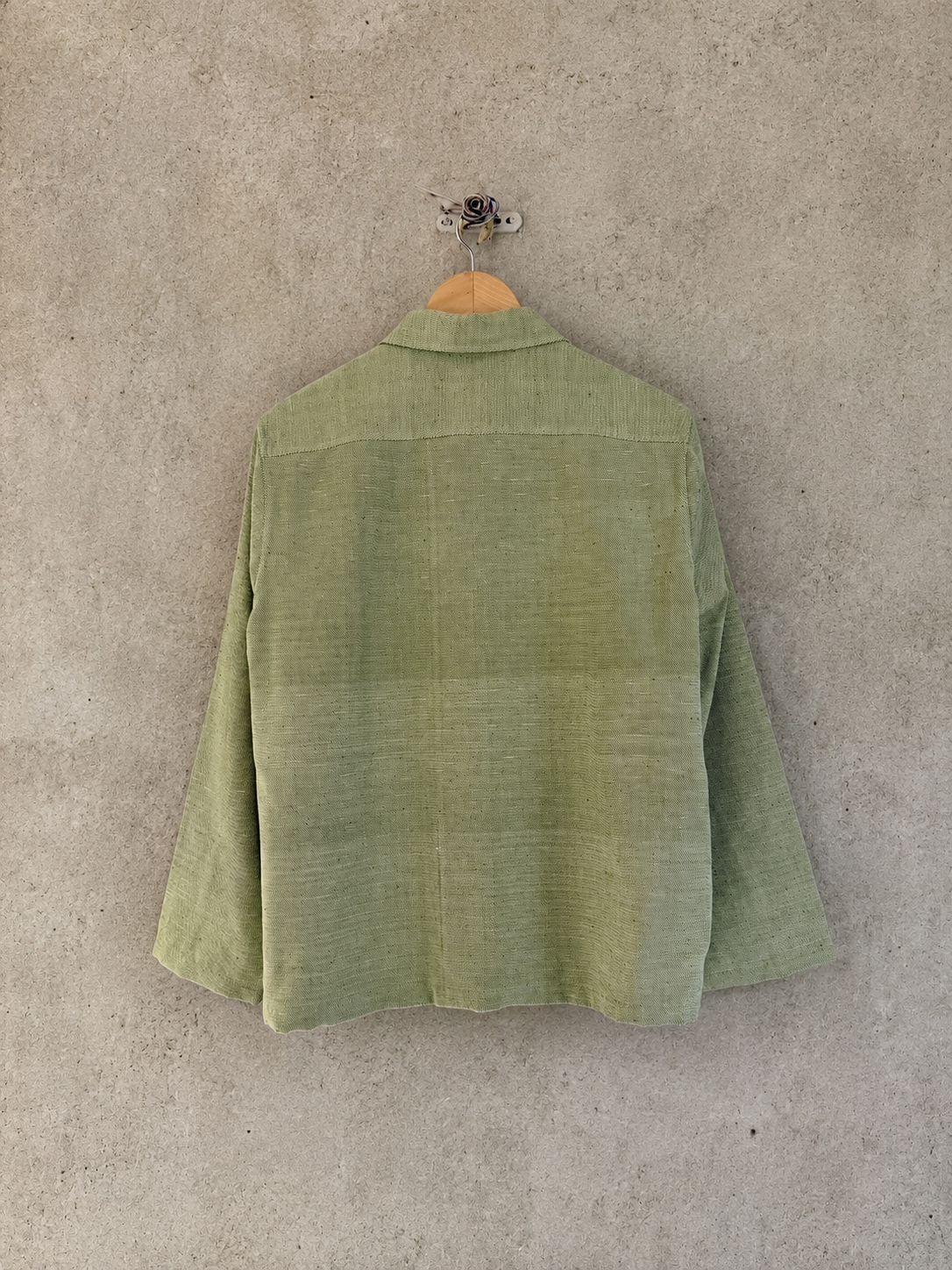 Pastel green denim jacket