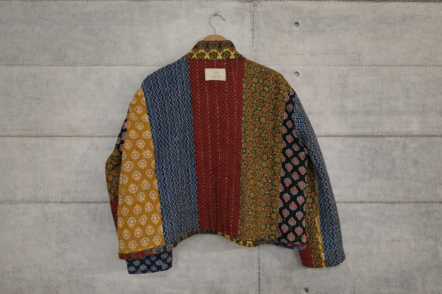 Reversible Ajrakh Patchwork Quilted Jacket 003