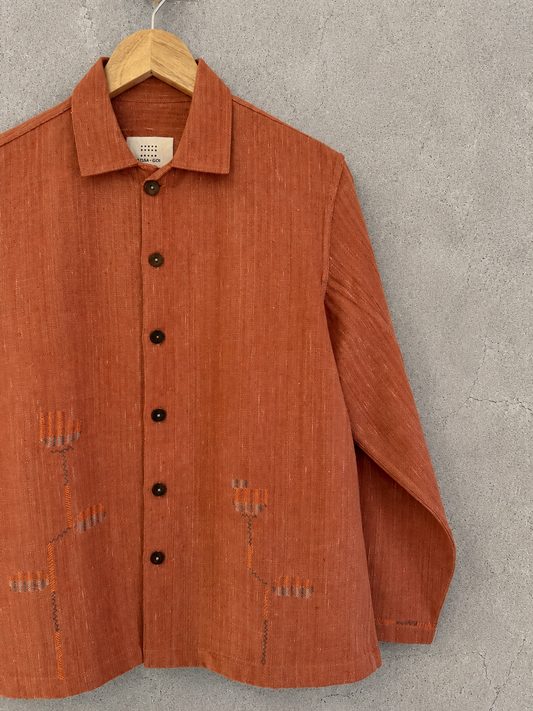 Burnt orange denim jacket