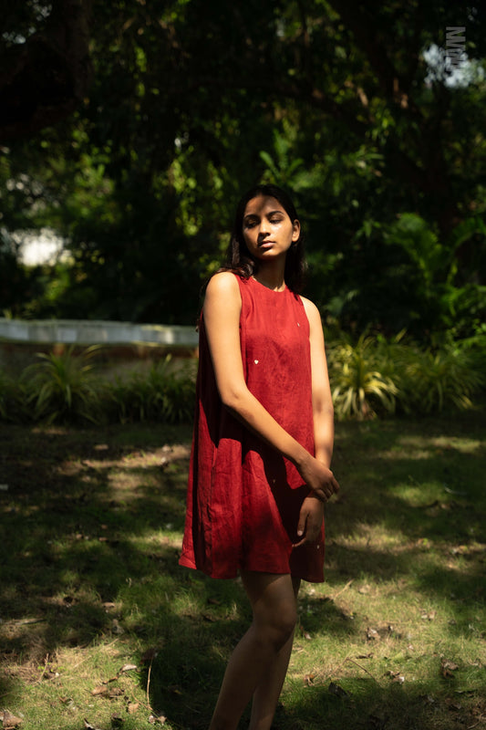 Hearts tent linen dress