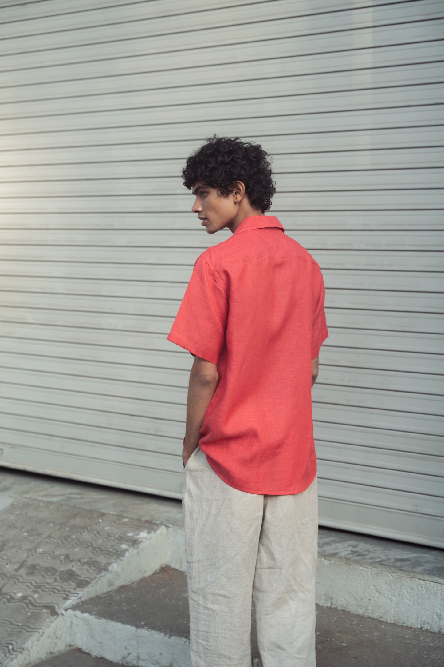 Do me a solid - Red linen shirt