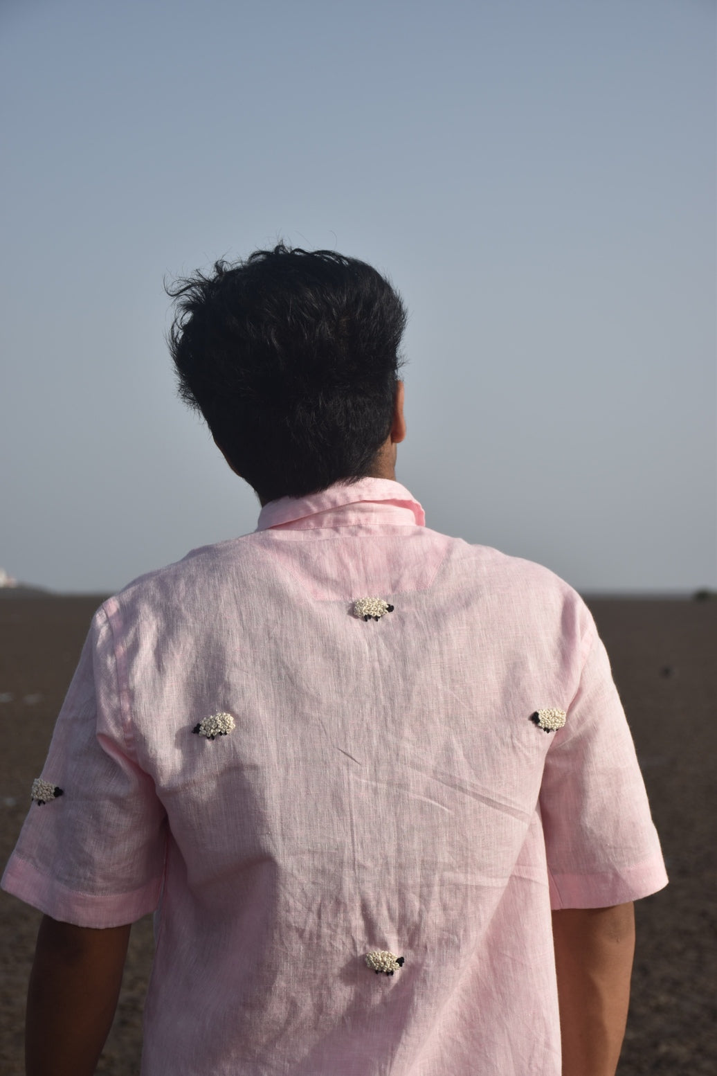 Pink sheep linen shirt