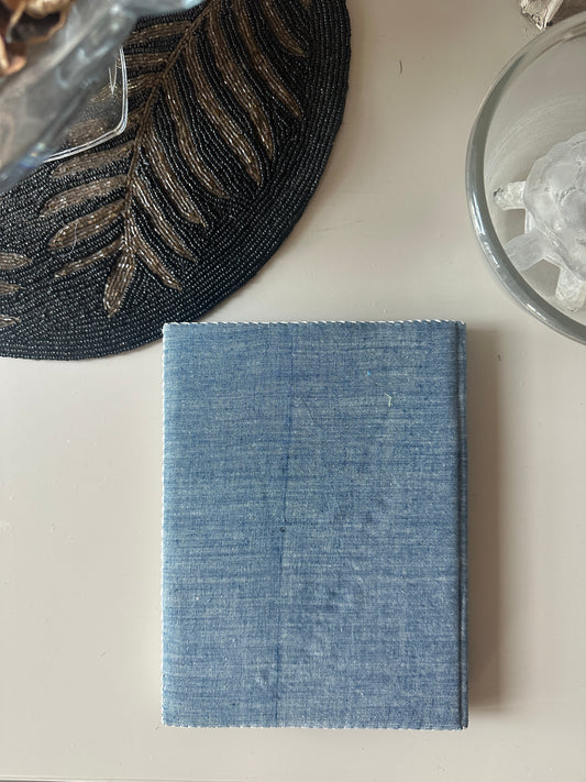 Indigo dyed blue diary