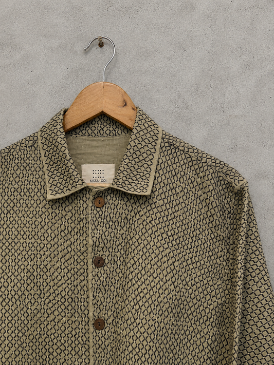 Many hands monochrome linen jacket