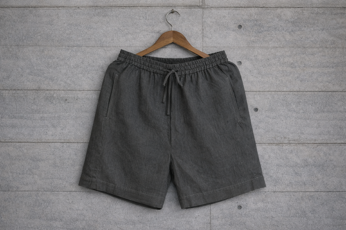 Do me a solid Grey linen shorts