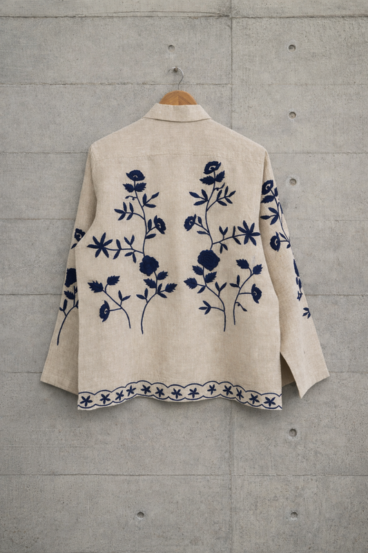 Lilies in the light shirt and jacket