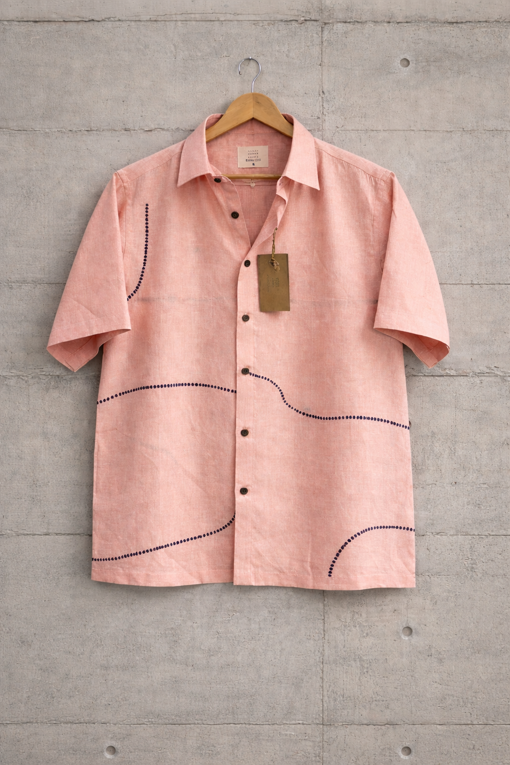 Roads not travelled peach linen shirt