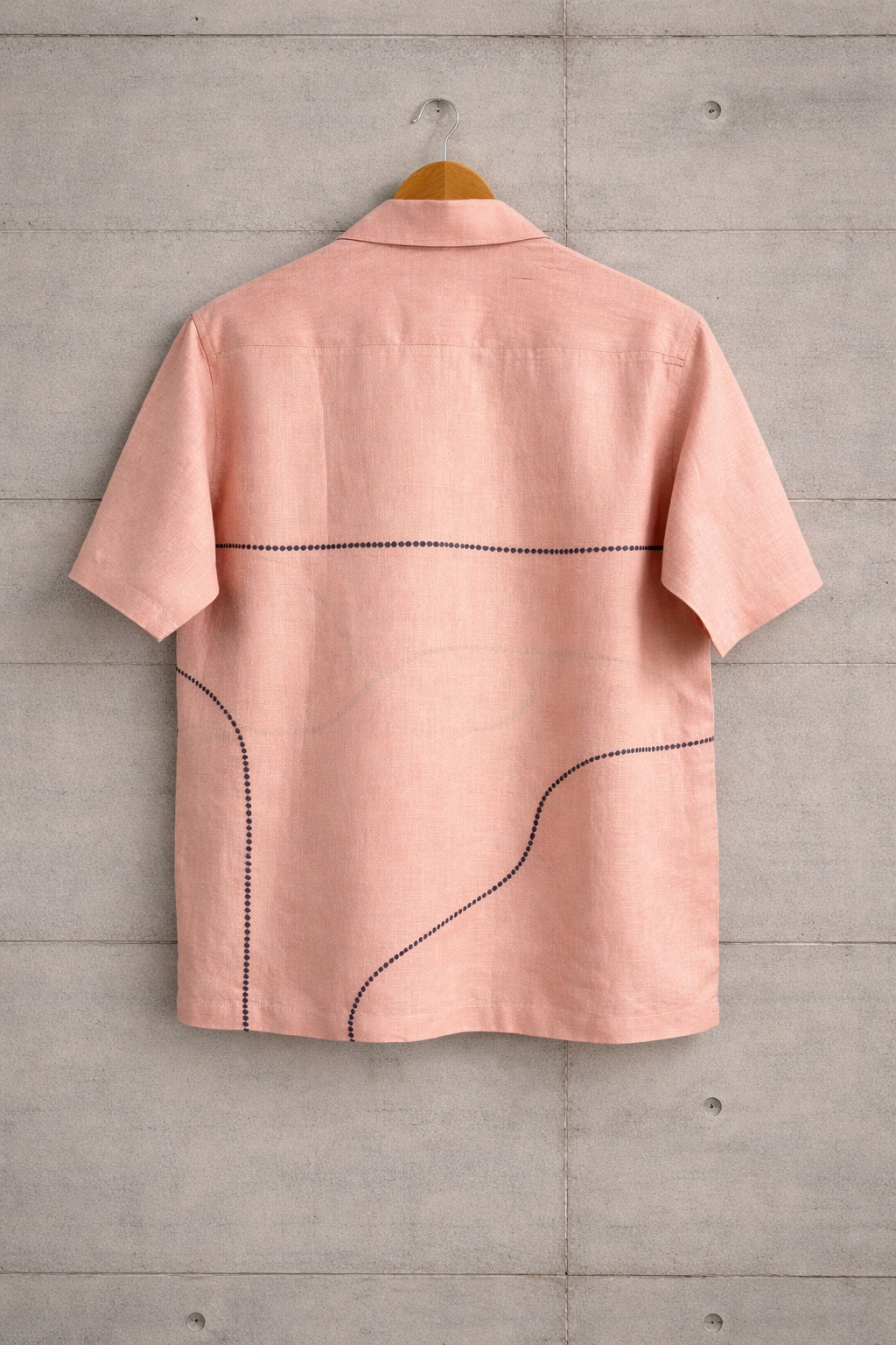 Roads not travelled peach linen shirt