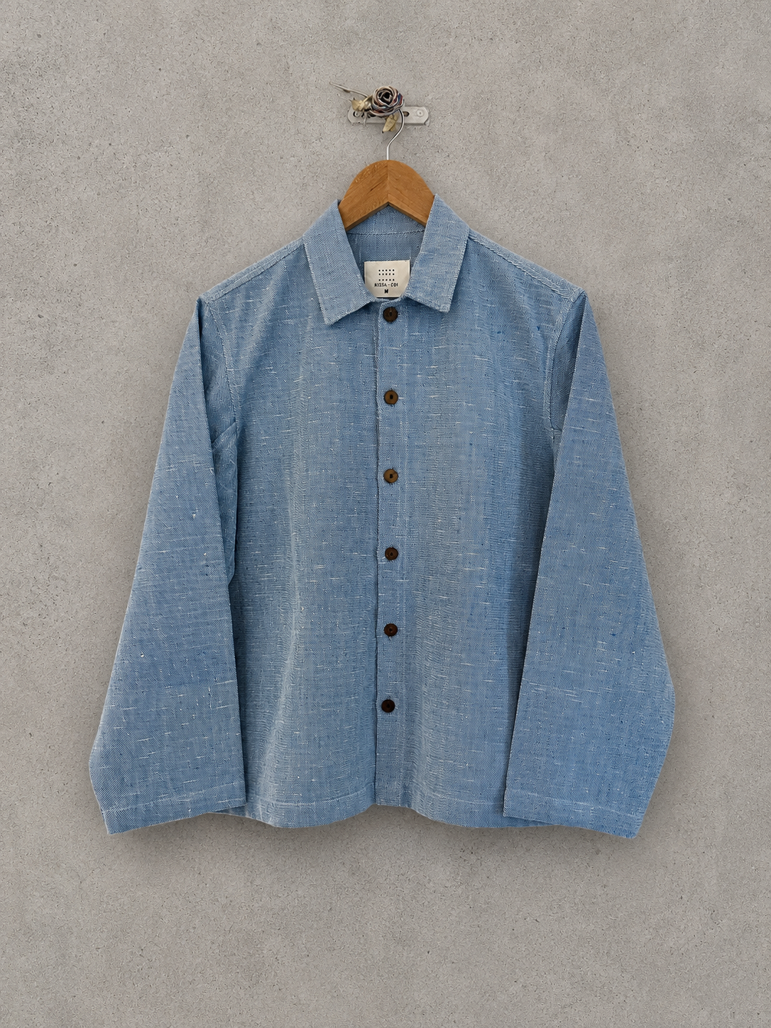 Pastel blue denim jacket