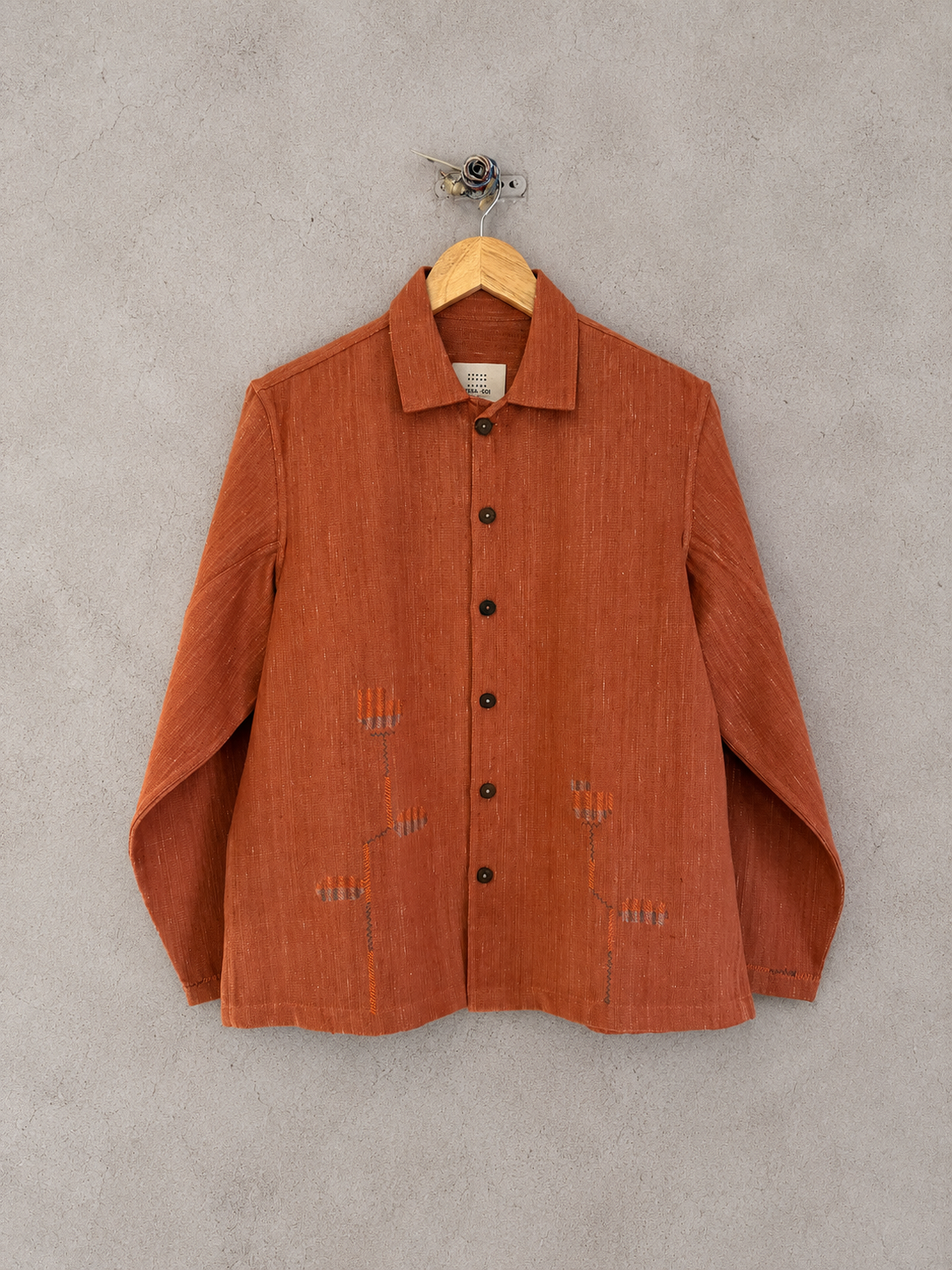 Burnt orange denim jacket