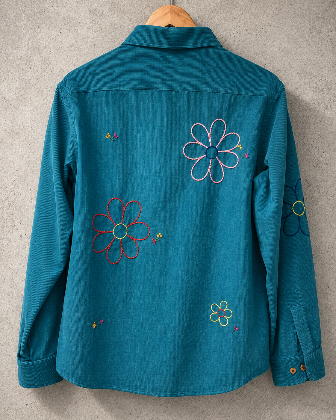 Summer Breeze 002 Teal Corduroy shirt