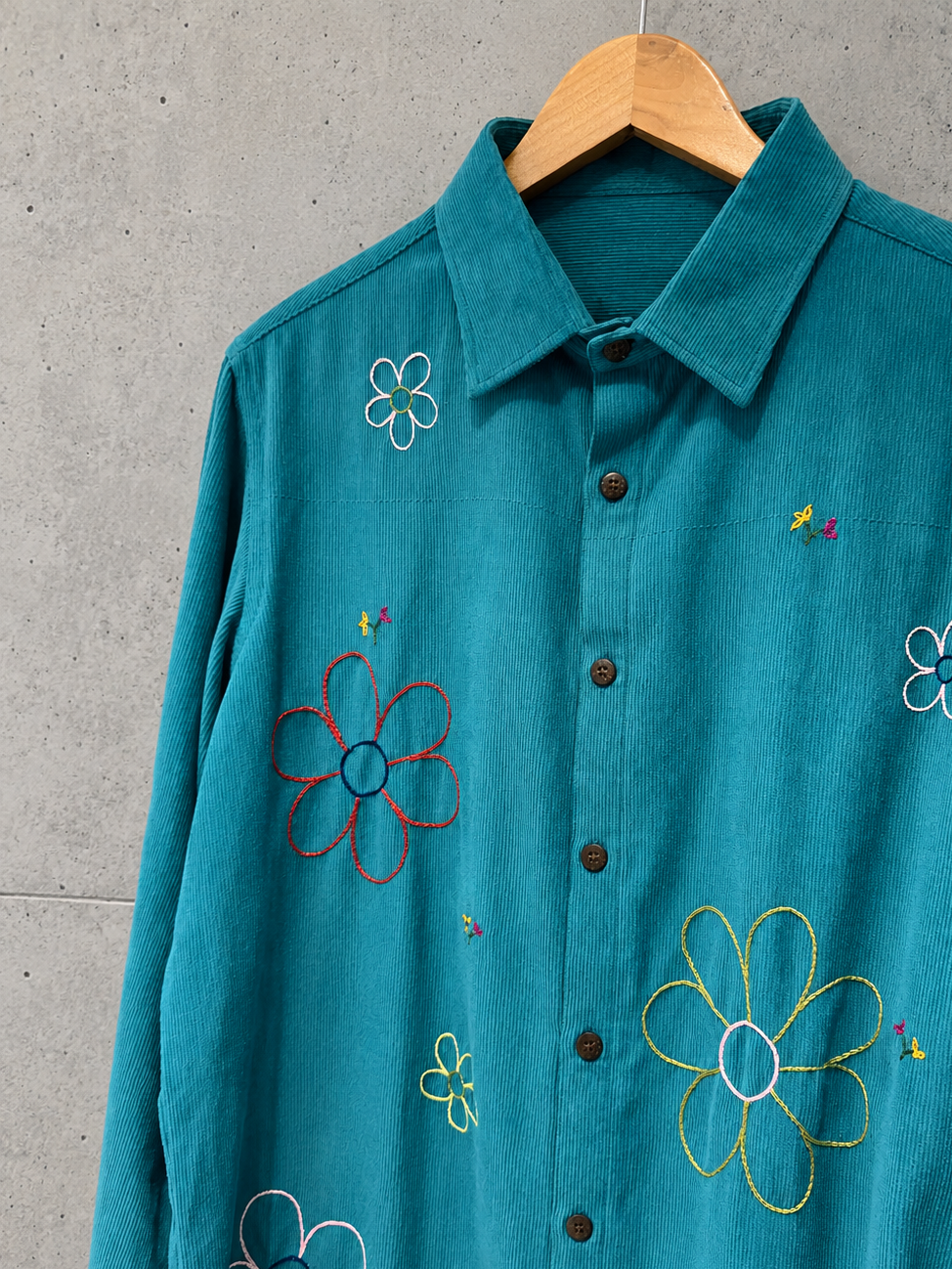 Summer Breeze 002 Teal Corduroy shirt