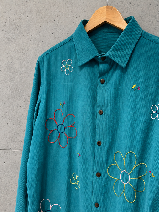 Summer Breeze 002 Teal Corduroy shirt