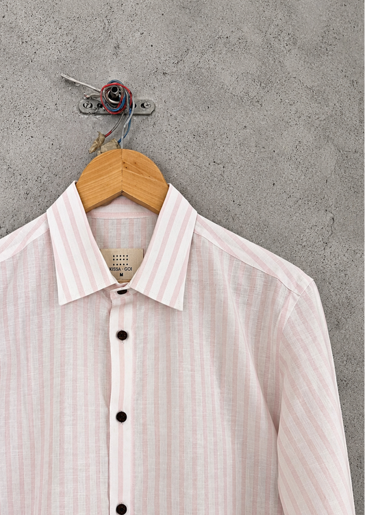 Don't cross me Pink and White Stripes shirt