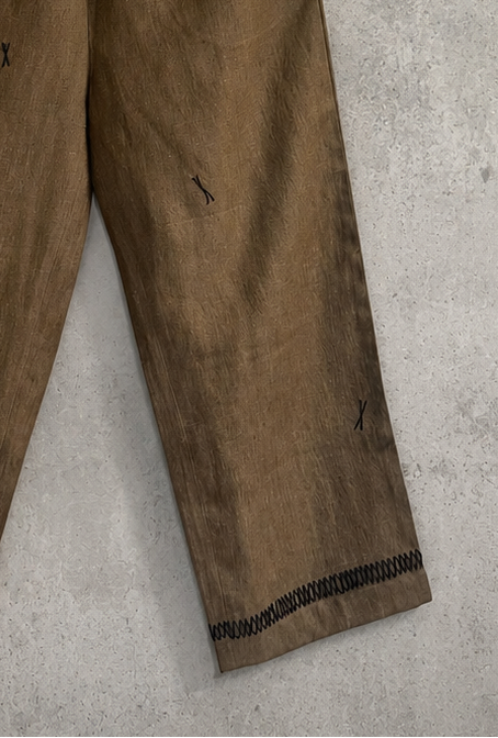 Crossroads brown linen pants