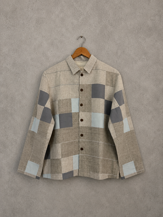 A grey day linen jacket