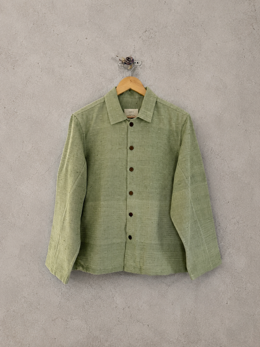 Pastel green denim jacket