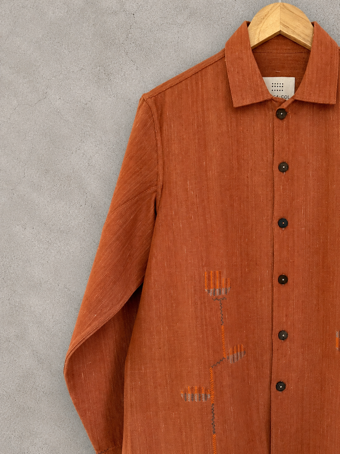 Burnt orange denim jacket