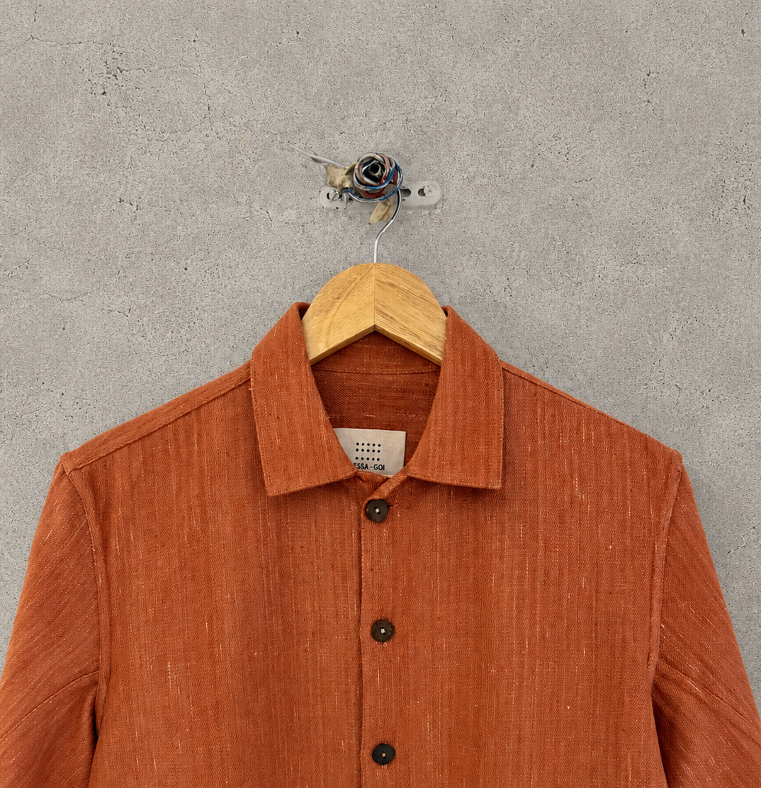Burnt orange denim jacket