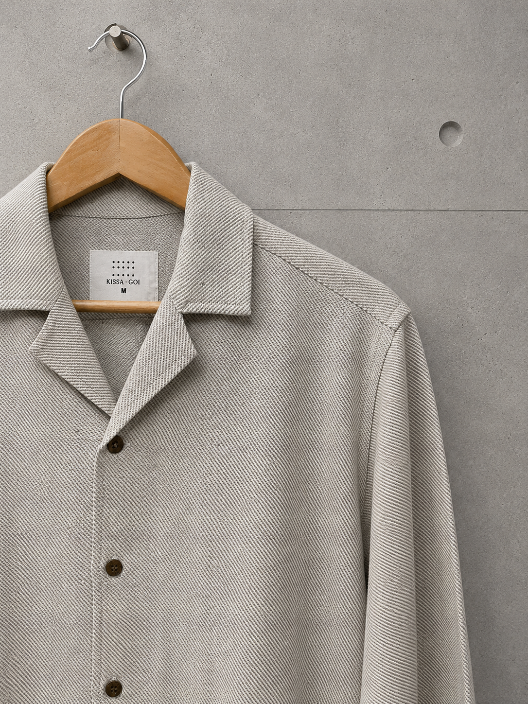 Textured beige full sleeved shirt