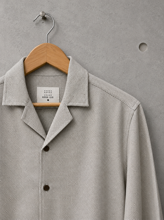 Textured beige full sleeved shirt