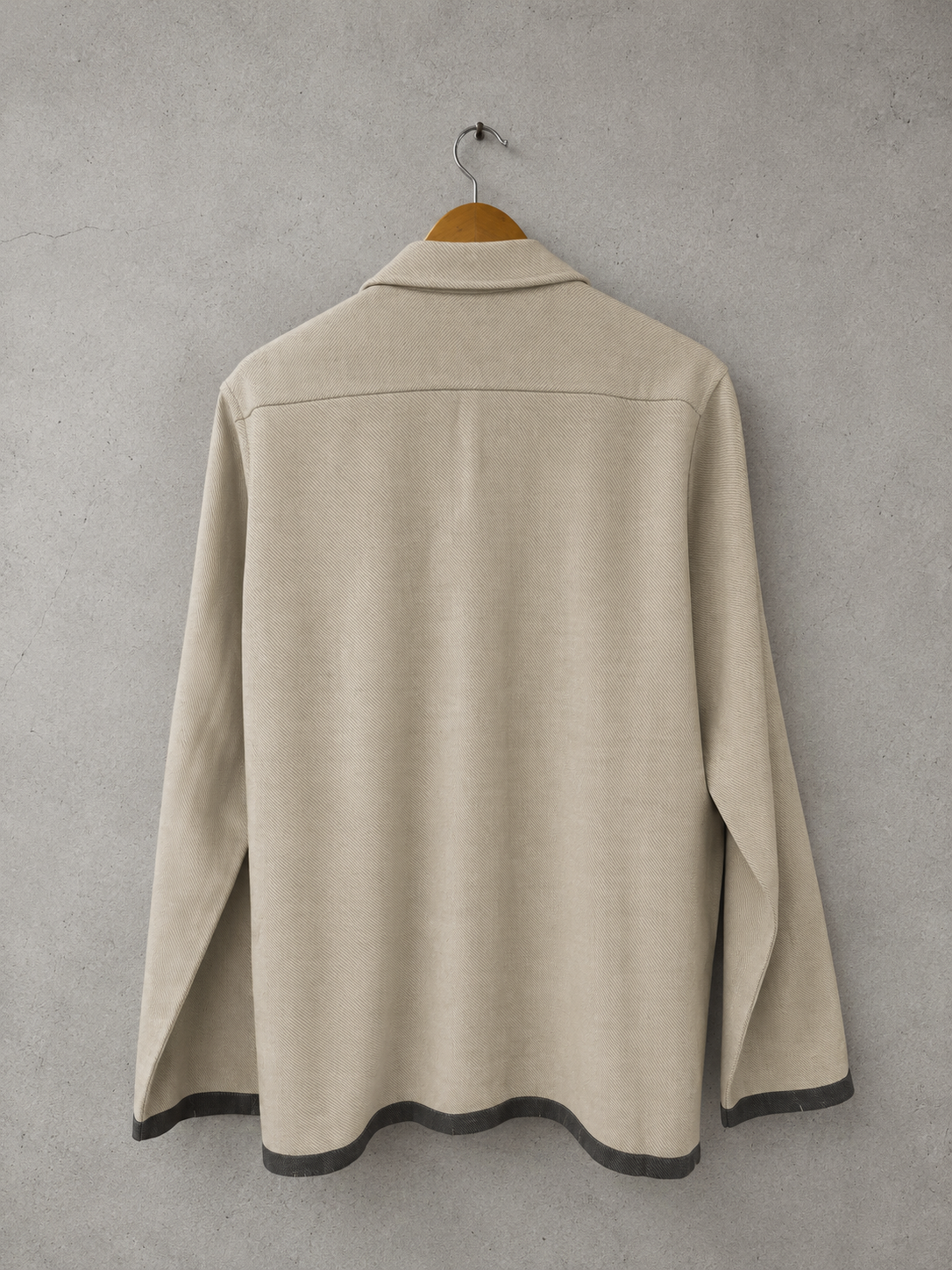 Textured beige full sleeved shirt