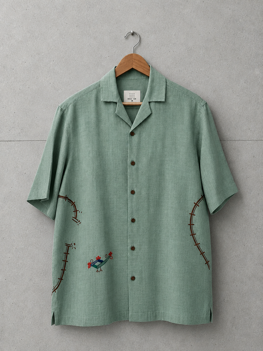 A Flock and a Flight Shirt in Green