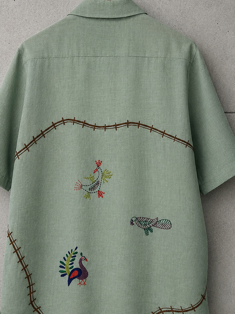 A Flock and a Flight Shirt in Green