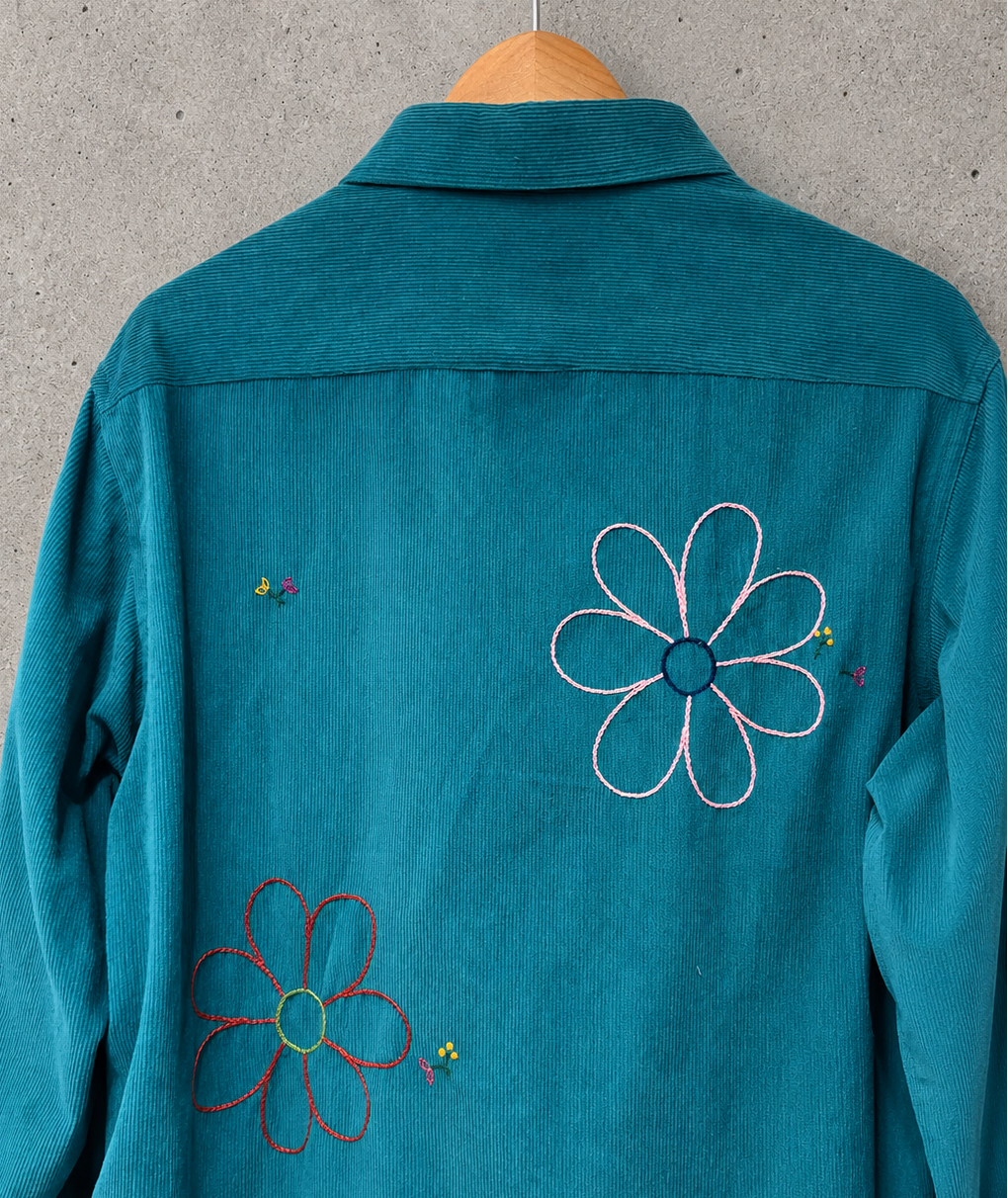 Summer Breeze 002 Teal Corduroy shirt