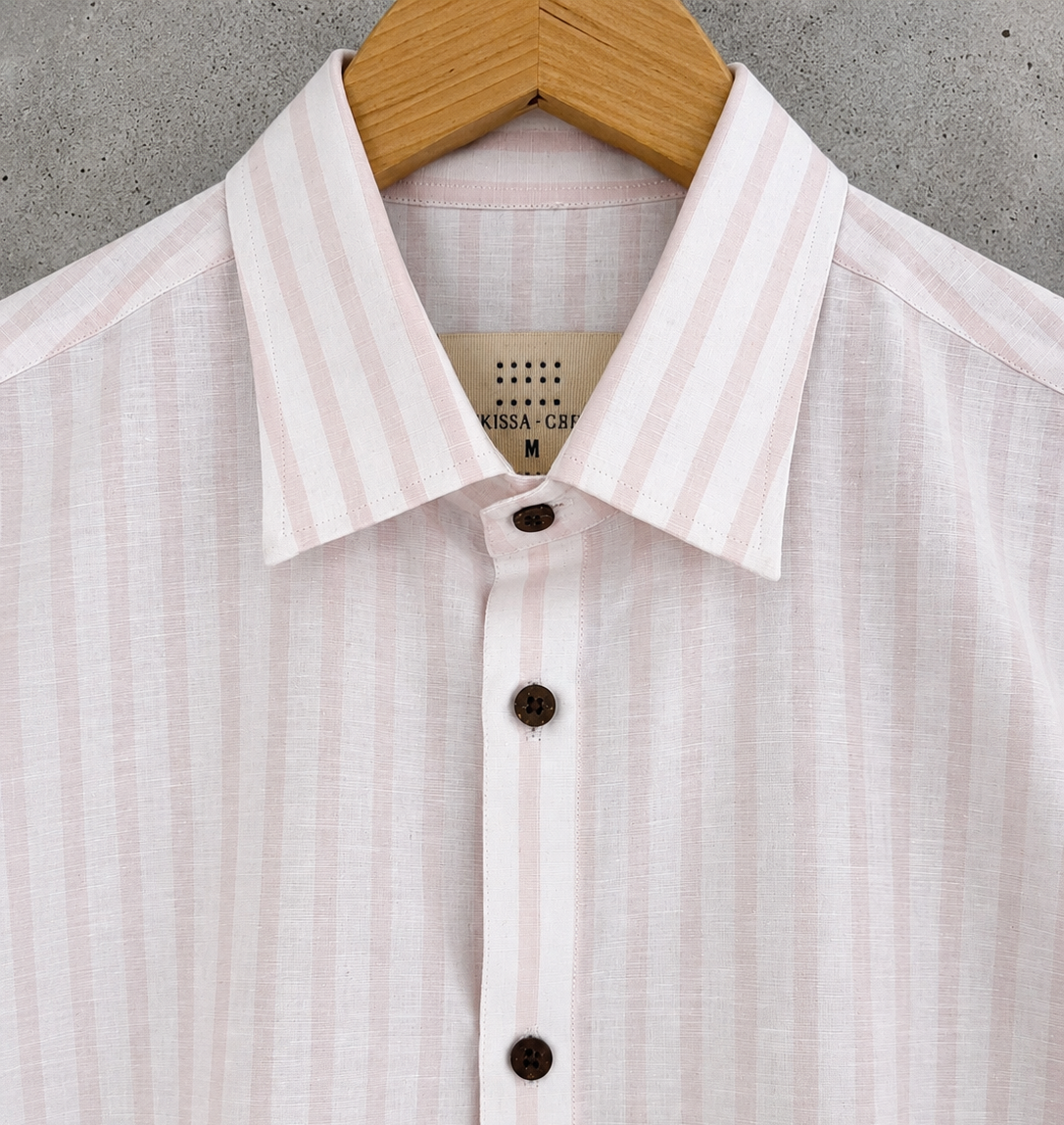 Don't cross me Pink and White Stripes shirt
