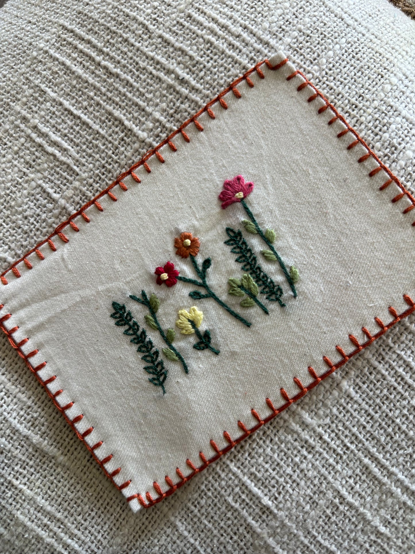 Hand-picked flowers postcard