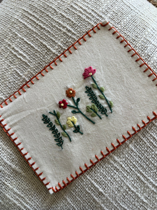 Hand-picked flowers postcard