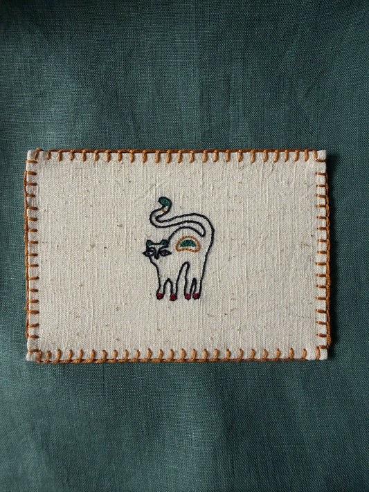 The Cat postcard, Inspired by Jamini Roy