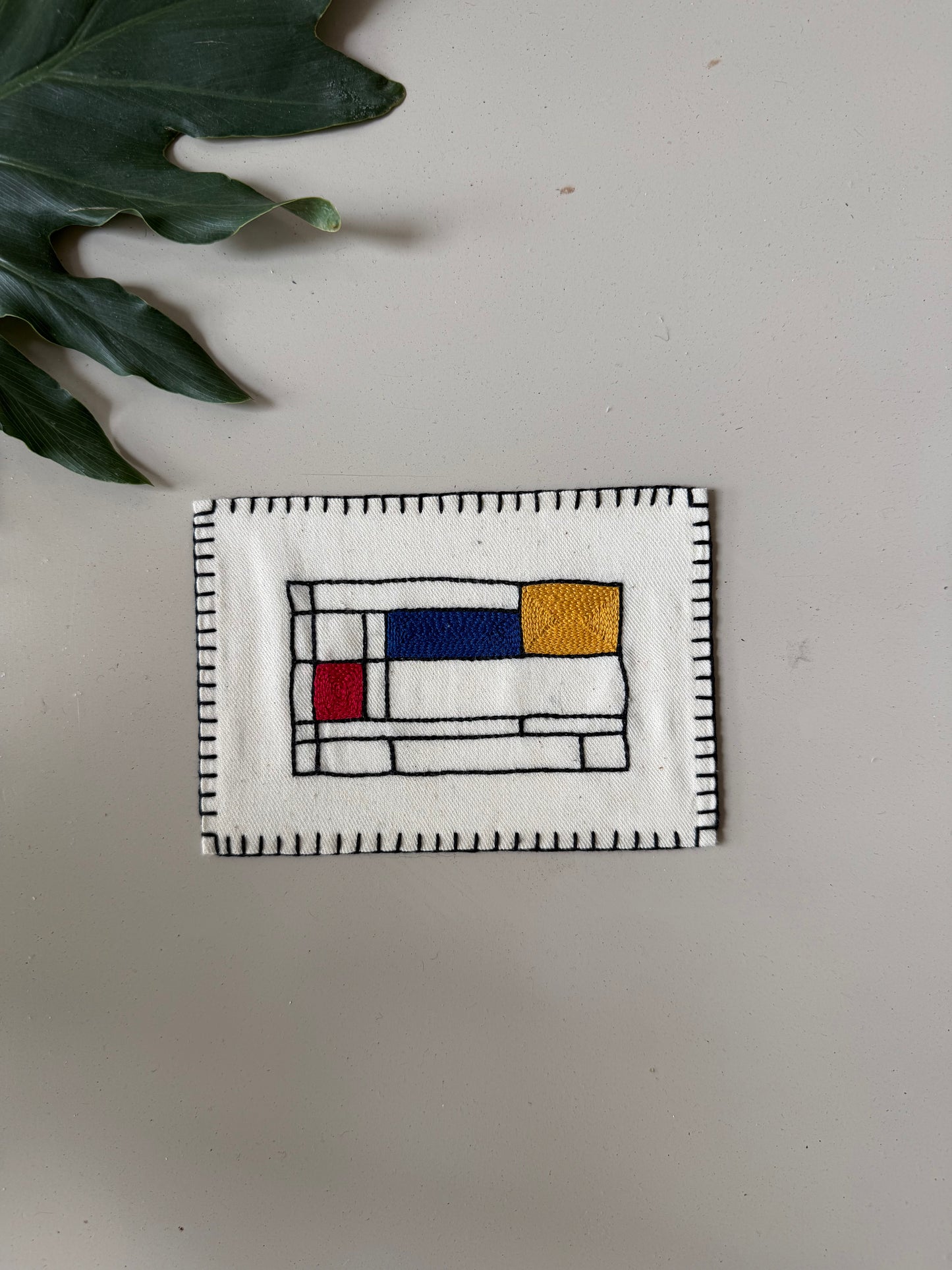 Red Blue Yellow postcard, Inspired by Mondrian