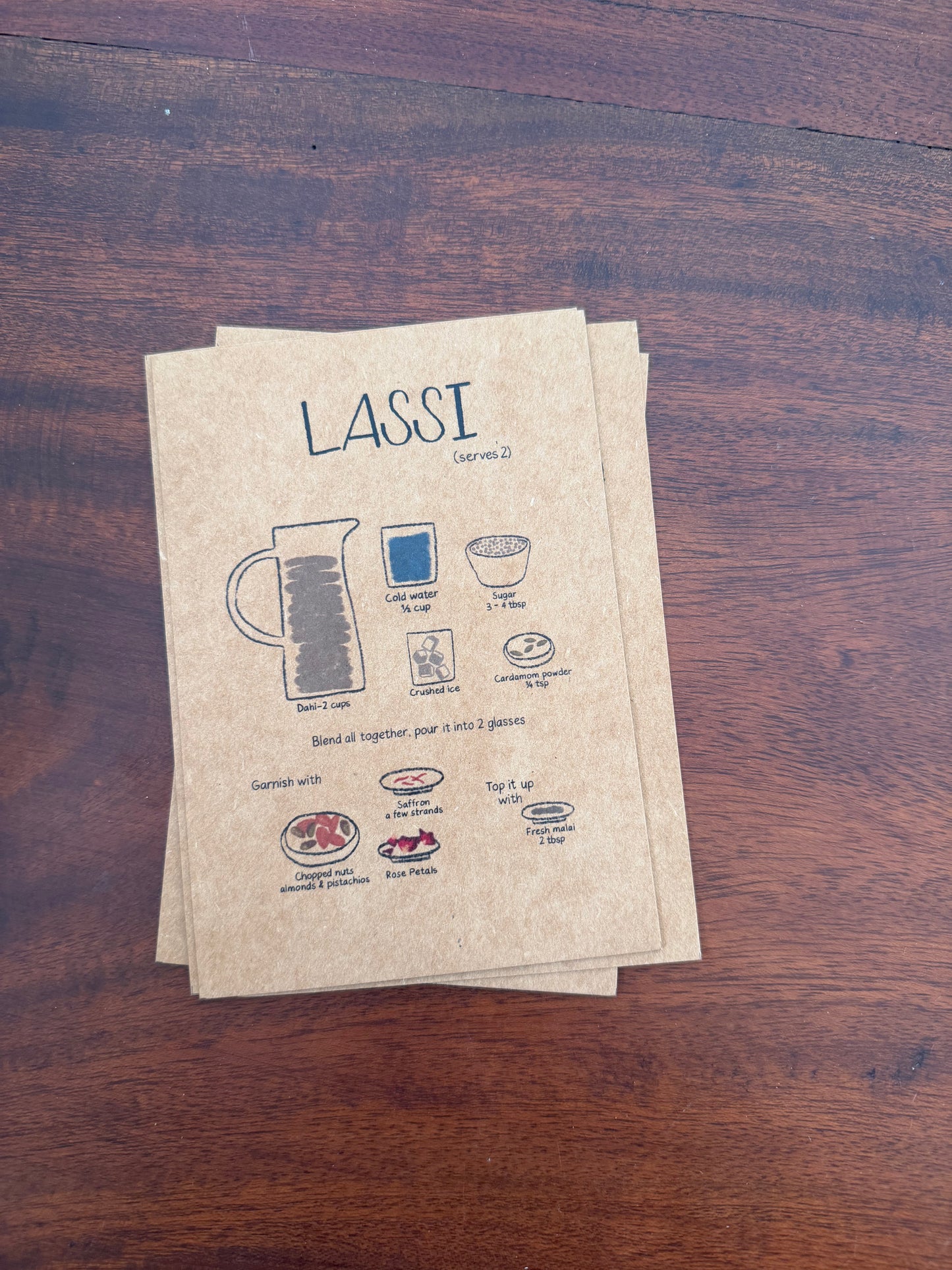 Brown thaali tales (Recipe postcards set of 7)