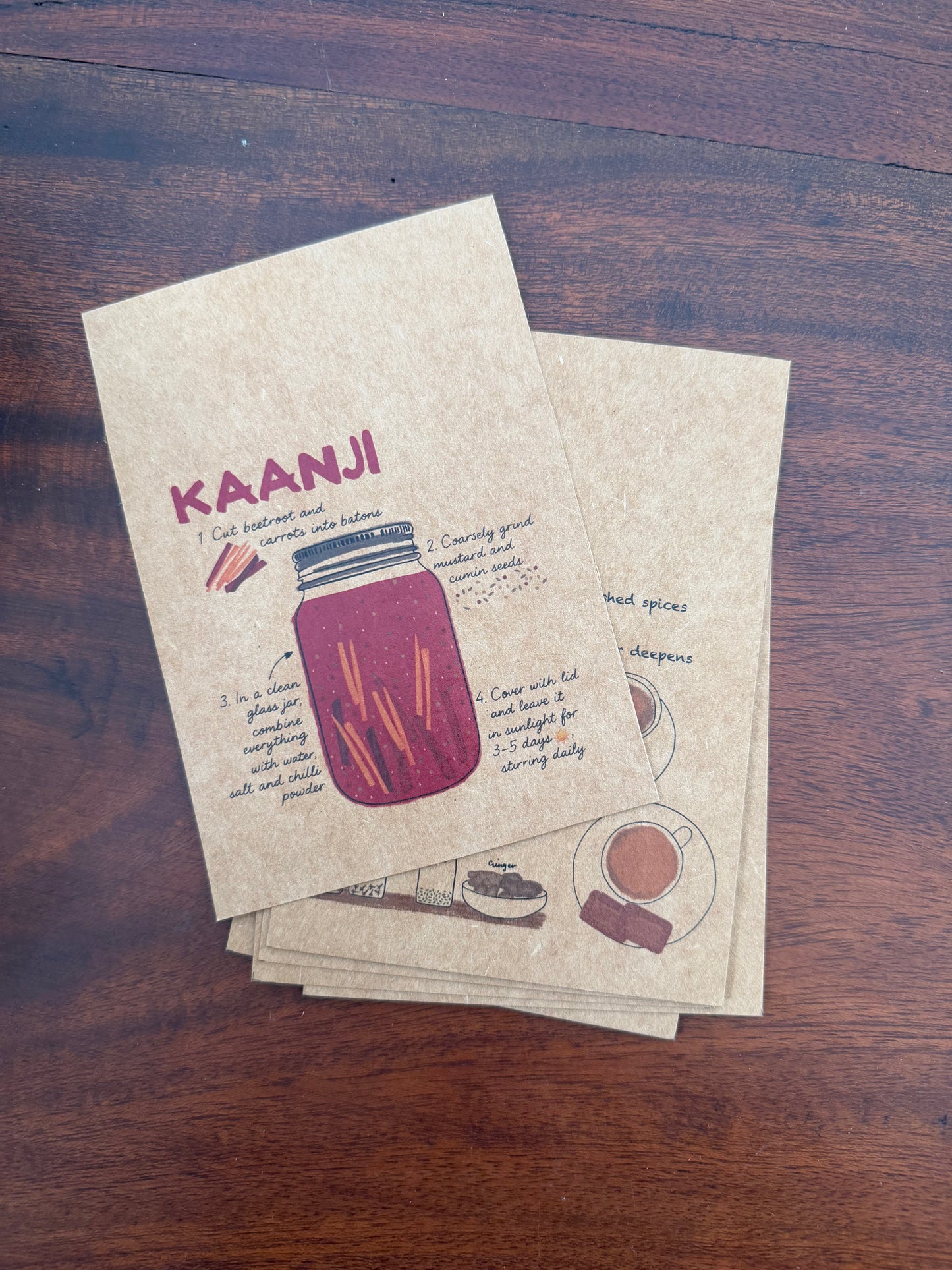 Brown thaali tales (Recipe postcards set of 7)