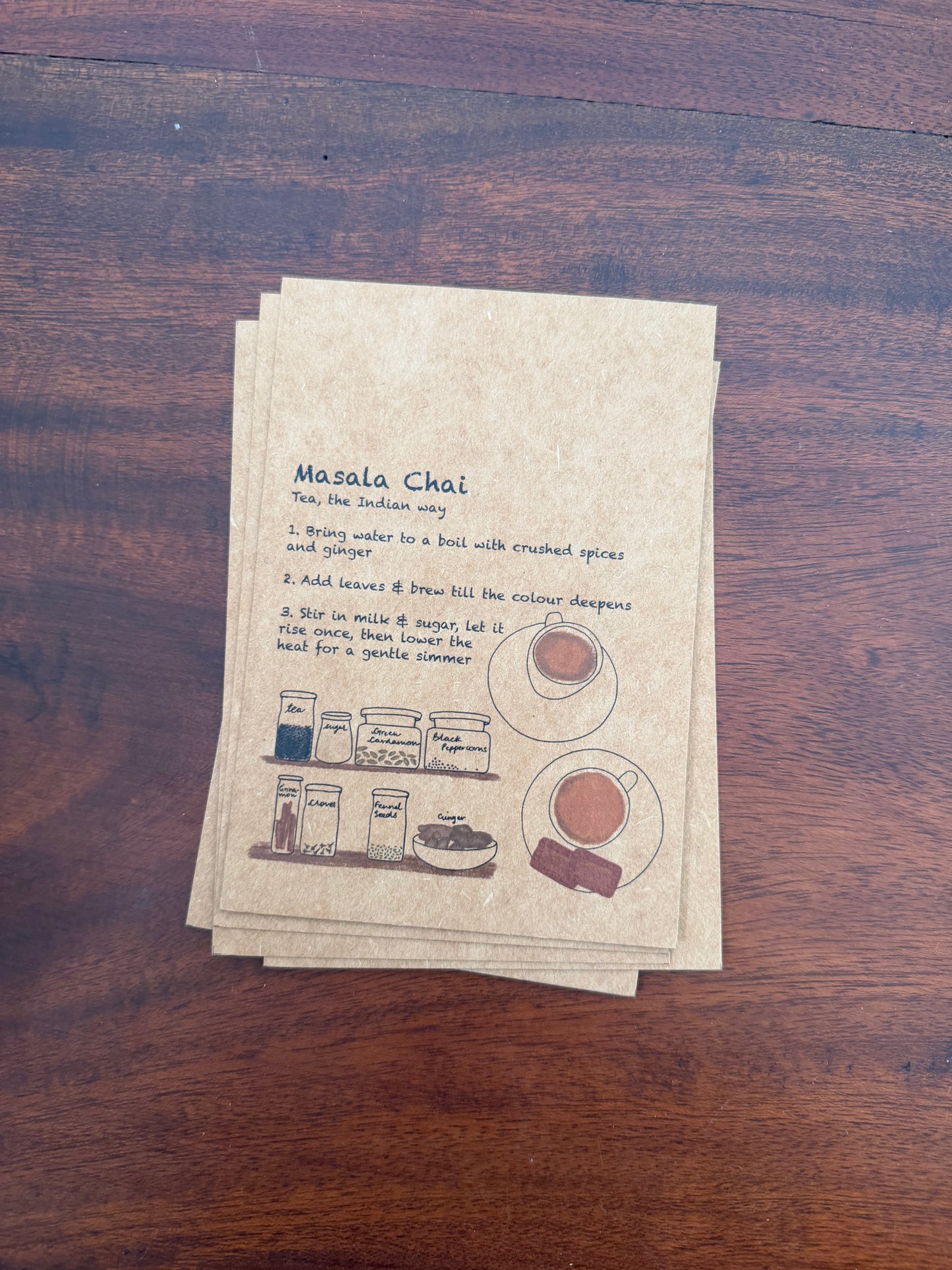 Brown thaali tales (Recipe postcards set of 7)