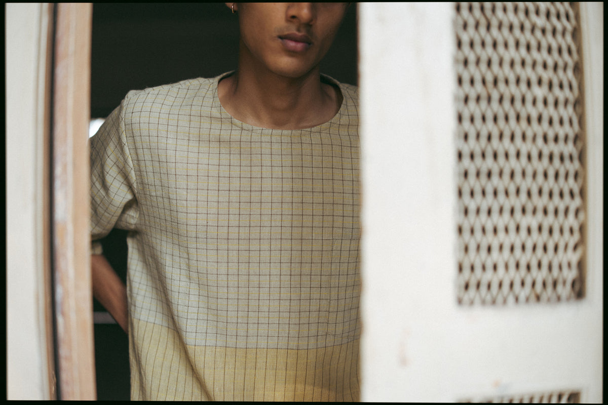 The Summer Check Cotton T-shirt